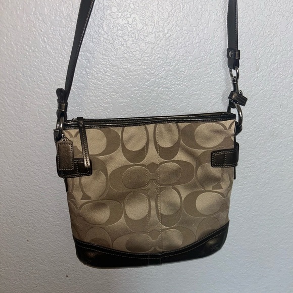 Coach Signature Crossbody Bag in Tan and Brown - Picture 6 of 7
